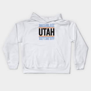 Salt Lake City Utah: Vibrant Retro Artistic Design Kids Hoodie